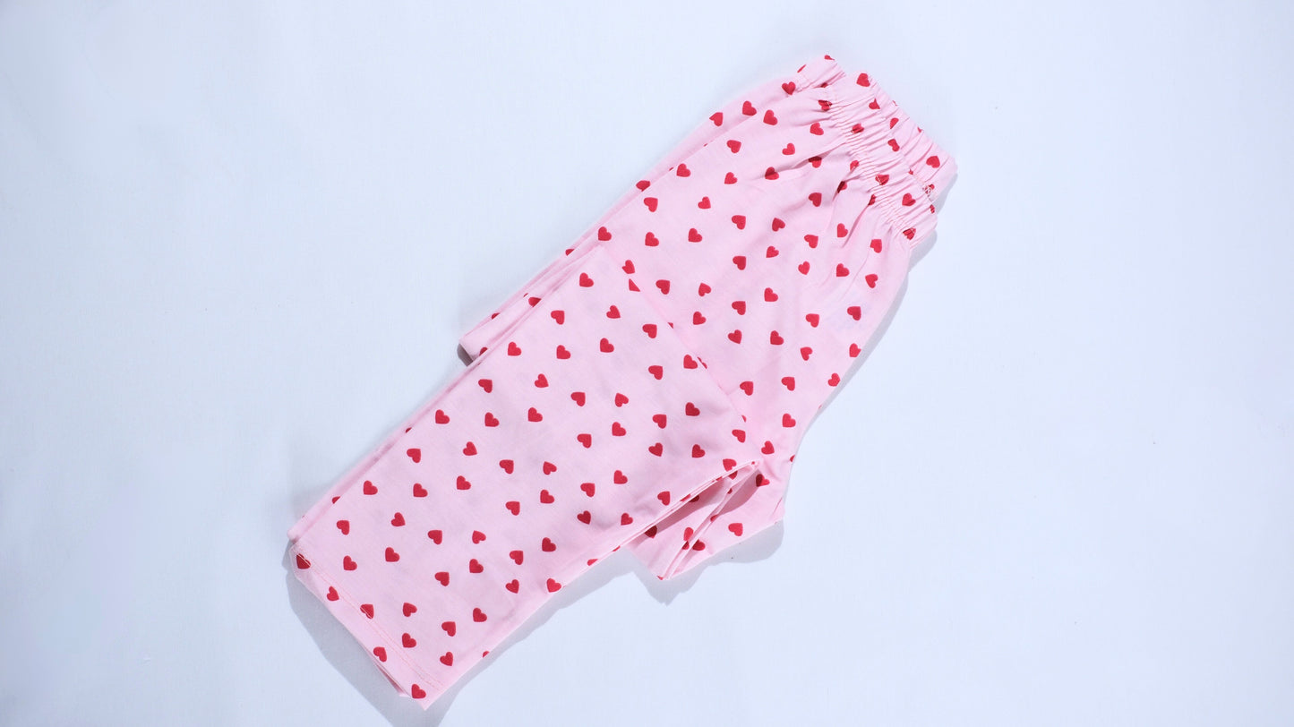 Kalp Desenli Pijama Takımı