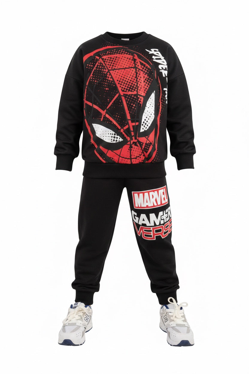 Siyah Örümcek Adam Eşofman Takımı