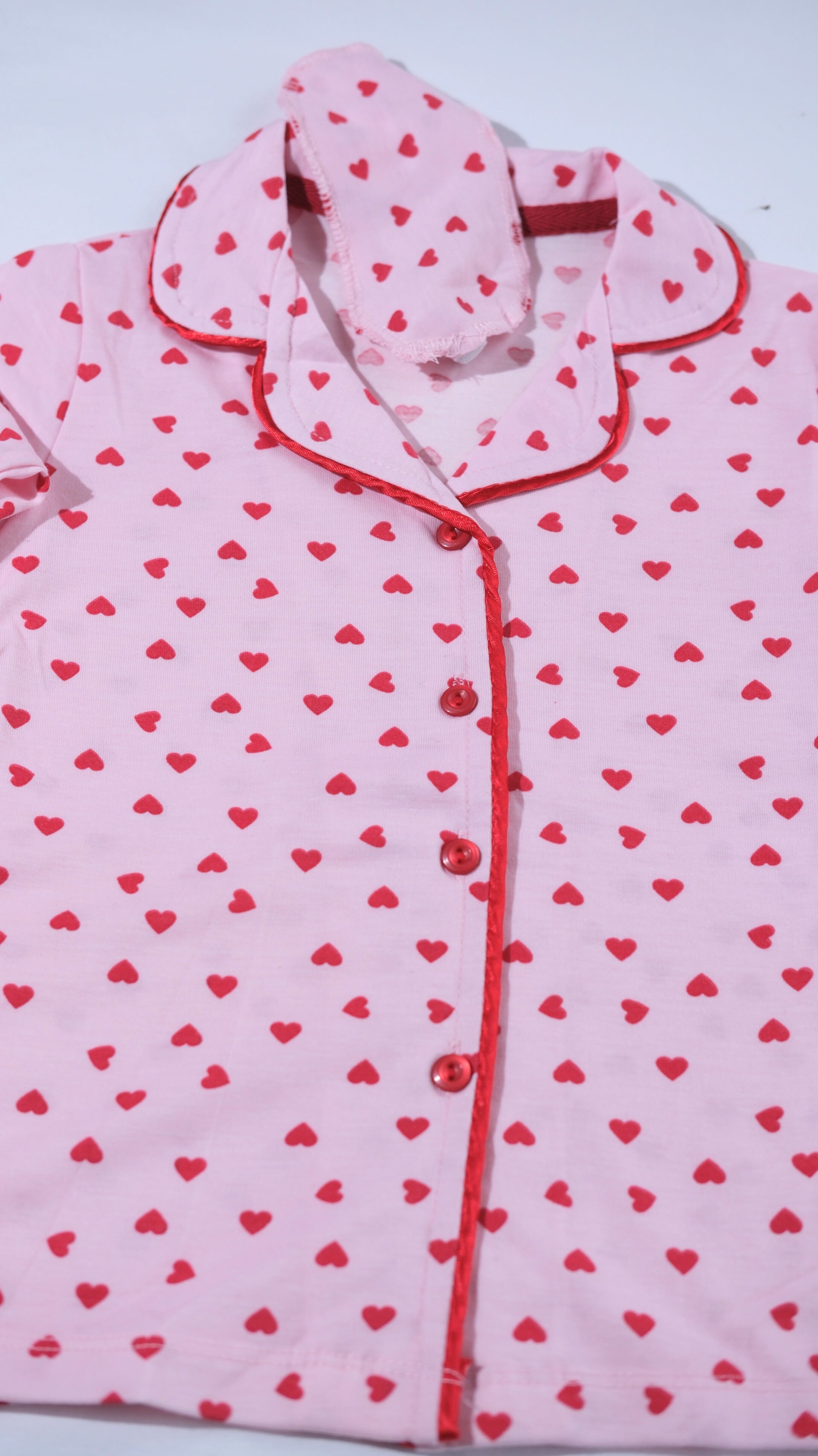 Kalp Desenli Pijama Takımı