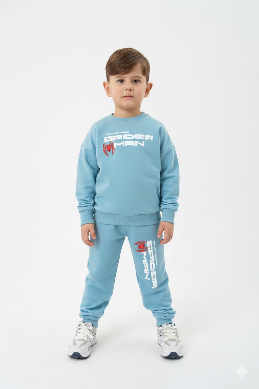 Buz Mavisi Örümcek Adam Eşofman Takımı