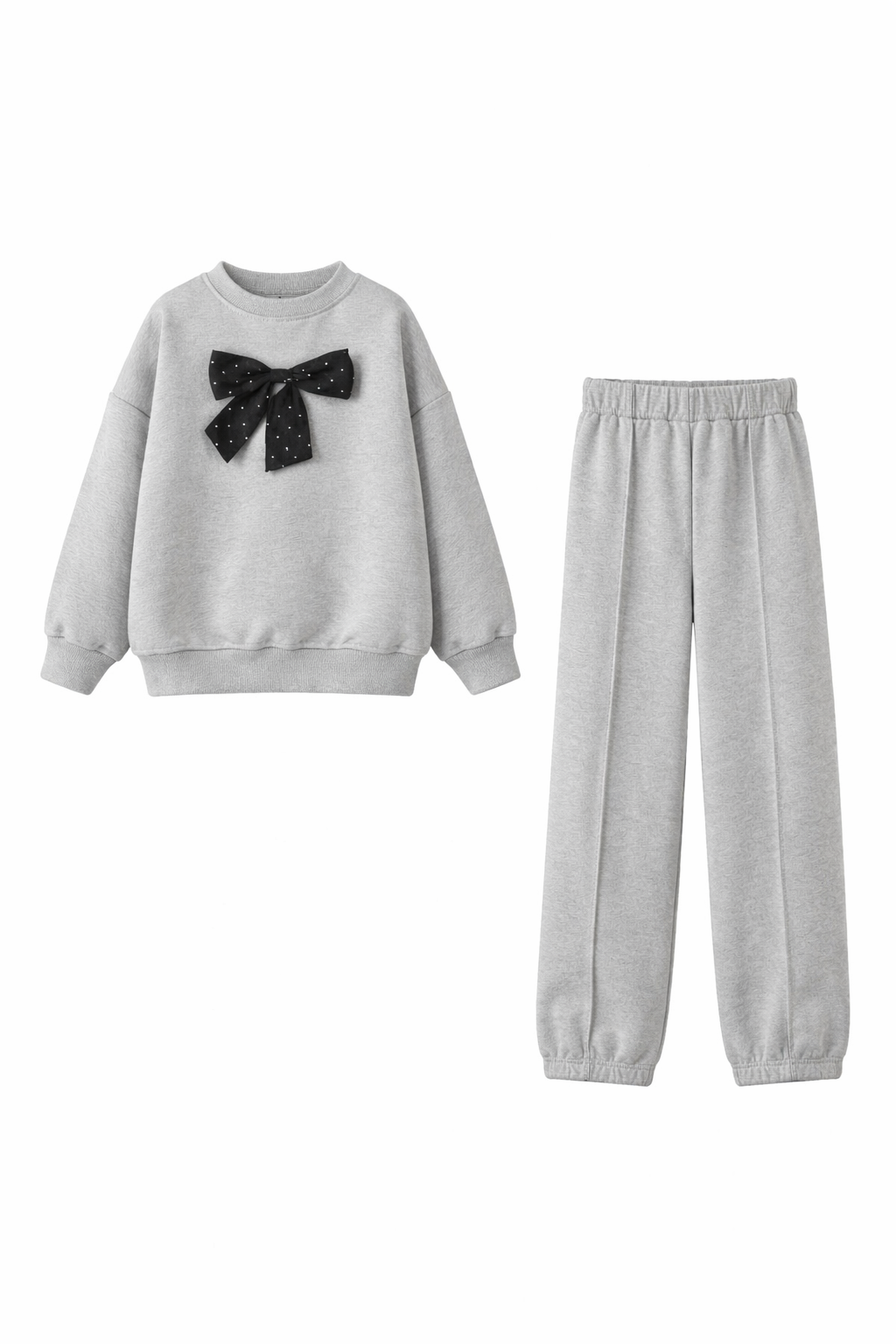 Gri Kurdele Desenli Eşofman Takımı