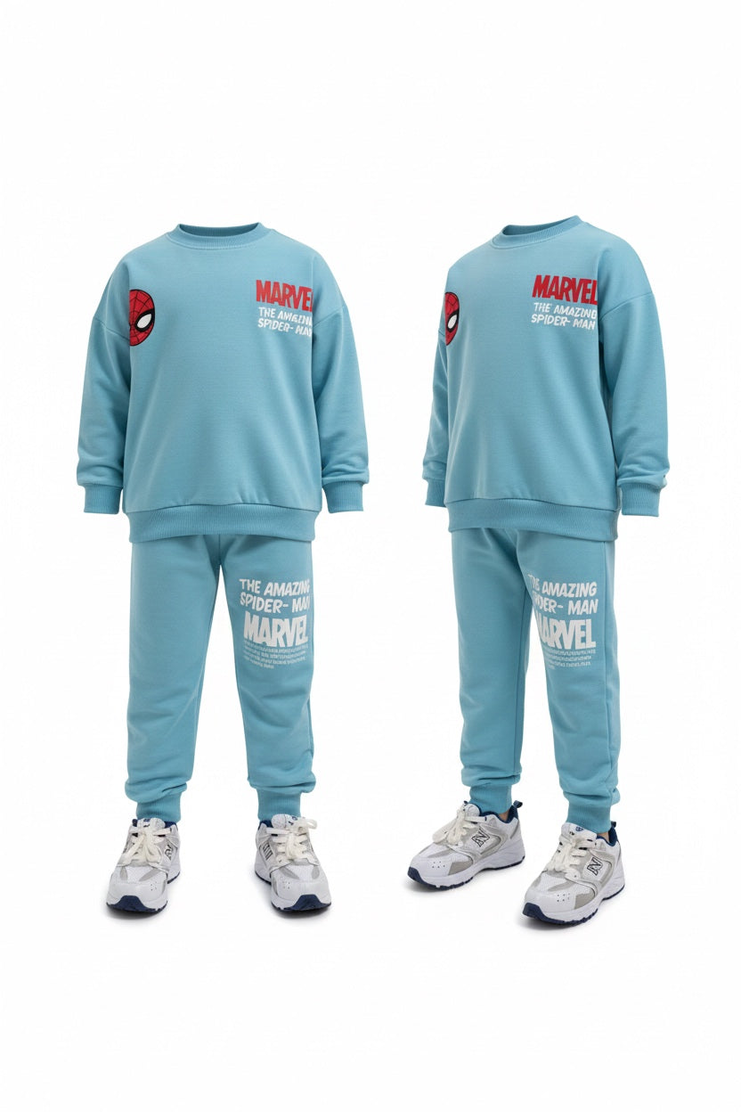 Buz Mavisi Örümcek Adam Eşofman Takımı