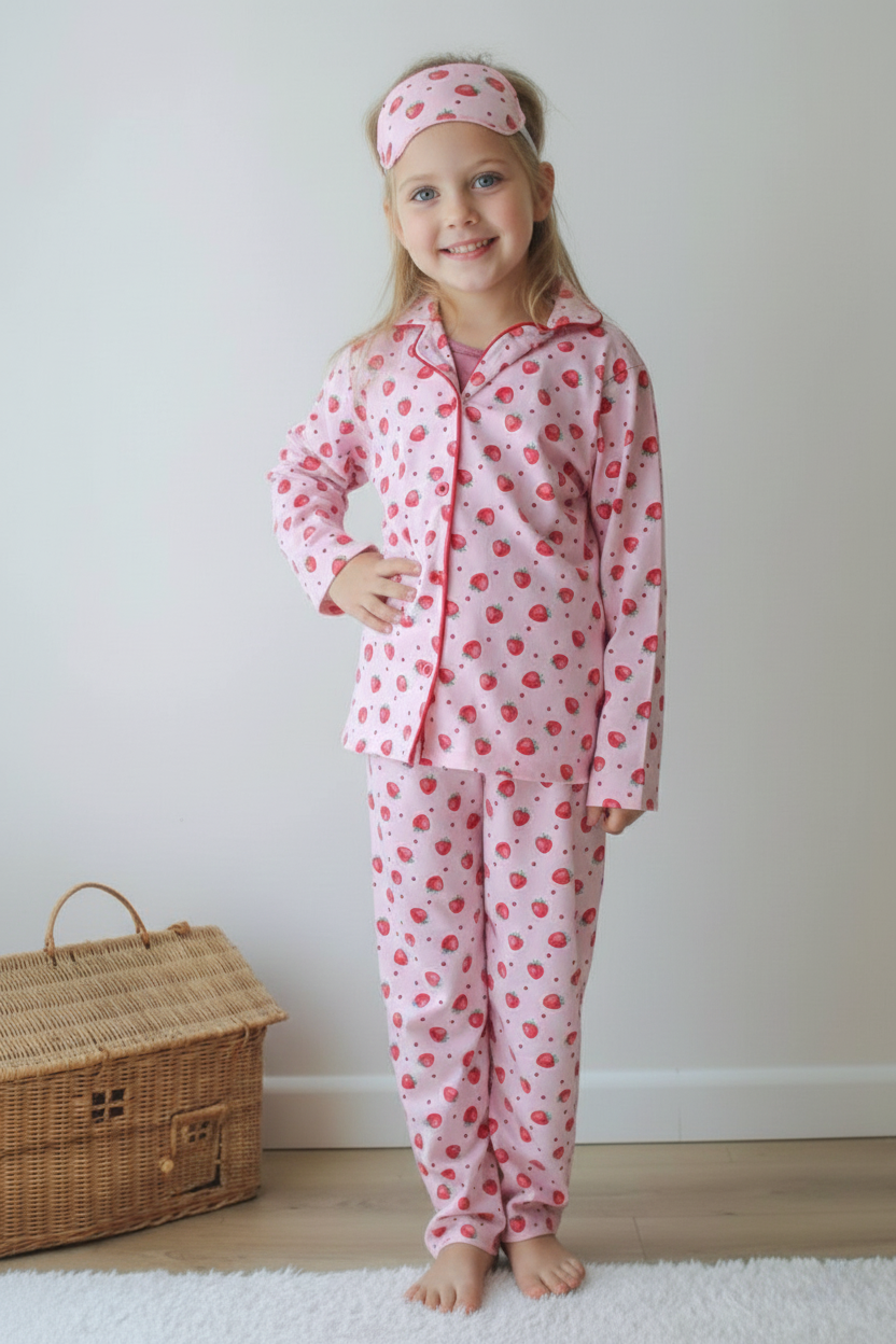 Çilek Desenli Pijama Takımı