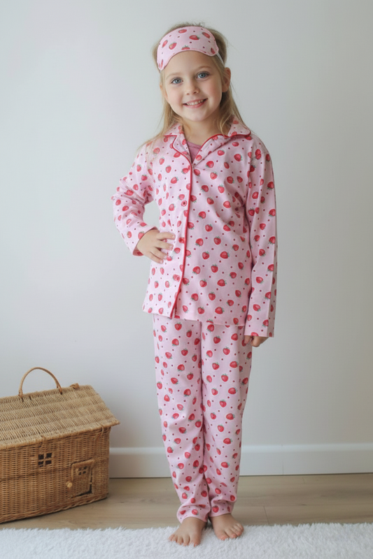 Çilek Desenli Pijama Takımı